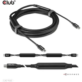 Club 3D USB 3.2 Typ-C zu Typ-C Kabel 5m 8K60Hz St./St. schwarz