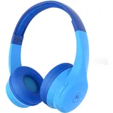 Motorola Sound Moto JR300 Bluetooth Kinder Kopfhörer mit Mikrofon – Leichter Over Ear für,Lautstärkebegrenzung 85 dB,Audio-Splitter zum Teilen ideal Schule,Reisen,Gaming Blau