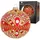 Krebs Glas Lauscha Weihnachtskugeln Jewels Rot mit Steinen 1-tlg. 8cm