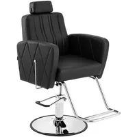 Physa Friseurstuhl mit Fussstütze höhenverstellbar Barber-Stuhl 200 kg Dudley Black
