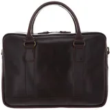Buckle & Seam Leder Business Briefcase Everett Braun / Blau Koffer24