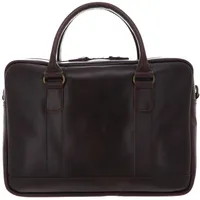 Buckle & Seam Leder Business Briefcase Everett Braun / Blau Koffer24