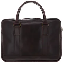 Buckle & Seam Leder Business Briefcase Everett Braun / Blau Koffer24