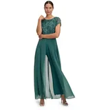 Vera Mont Damen Jumpsuit kurzarm 48, Dark Emerald - 48W