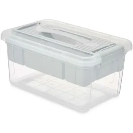 Kipit Mehrzweckbox Grau Durchsichtig Kunststoff 5 L 29,5 x 14,5 x 19,2 cm (6 Stück)