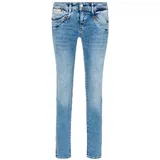Herrlicher Damen Jeans Hose SlimJeans Pitch Slim Reused Denim After Rain Blue aus Bio-Baumwolle (DE/NL/SE/PL, Bundweite & Schrittlänge, 26, 30, After rain) - 26W / 30L