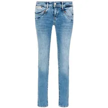 Herrlicher Damen Jeans Hose SlimJeans Pitch Slim Reused Denim After Rain Blue aus Bio-Baumwolle (DE/NL/SE/PL, Bundweite & Schrittlänge, 26, 30, After rain) - 26W / 30L