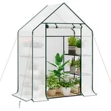 Woltu Transparentes Garten-Gewächshaus 143 x 73 x 195 cm
