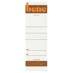 Bene Ordnerrückenschild 291460 breit/kurz Papier weiß 10 Stück