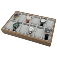 mixed24 Uhrenbox Holz Uhrenaufbewahrung für 12 Uhren (2x6) Uhrenkiste Uhrendisplay