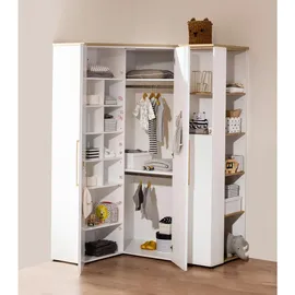 Paidi Eckregal Weiß, Eiche, Holzwerkstoff, 40.2x206x64.2 cm, Blauer Engel, Goldenes M, Arbeitszimmer, Büroregale, Bücherregale
