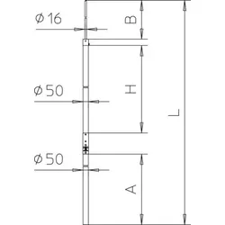 OBO 5408870 Isolierter Fangmast für isCon-Ableitung innen 10000mm Glasfaserverstärkter Kunststoff isFang IN 10000