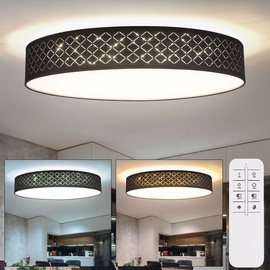 ETC Shop LED Deckenleuchte, Sternen-Effekt, Fernbedienung, D 60 cm