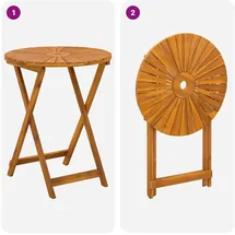 vidaXL Gartentisch Ø 60 x 75 cm Braun