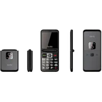 Qubo Senioren-Klapphandy ohne Vertrag, 2,4-Zoll-Farbdisplay, große beleuchtete Tasten, lauter Klang, SOS-Taste, X10 schwarz