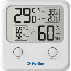 PURLINE Kabellose Wetterstation mit Temperatur- und Luftfeuchtigkeitsanzeige