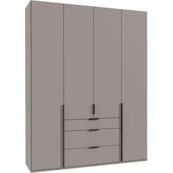 Drehtürenschrank WIMEX, saharagrau, griffe schwarz, B:180cm H:236cm T:58cm, Holzwerkstoff, Schränke