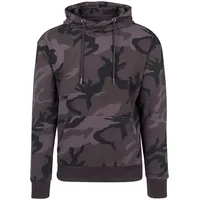 URBAN CLASSICS High Neck Camo Hoody in Camouflage, Größe M