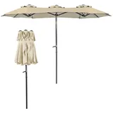 Lex Doppelschirm 300 x 150 cm Beige