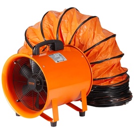 Vevor Bauventilator 367-W-AC-Motor Baugebläse 2800 U/min Baulüfter Gebläse 1214 L/s(2574 CFM) Axiallüfter mit 5 m Schlauch Axialgebläse 79 dB Geräuschpegel Industrielüfter