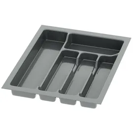 sossai® Besteckeinsatz Divio für Schubladen 33 x 43 cm 5 Fächer schwarz