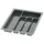 sossai® Besteckeinsatz Divio für Schubladen 33 x 43 cm 5 Fächer schwarz