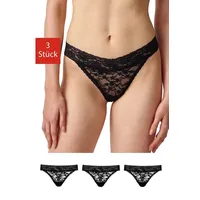 SNOCKS Tangas aus Spitze | Schwarz | S