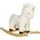 aiyaplay Schaukeltier Baby Schaukelstuhl Sound Schaukelpferd Einhorn Weiß