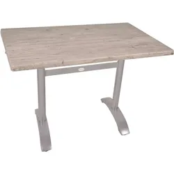 Bistrotisch-Set Washington Pine 110x70cm & Gestell PAMIR Alu