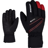 Ziener Herren Gunar Ski-Handschuhe/Wintersport | wasserdicht atmungsaktiv warm Gore-Tex, black.red, 8