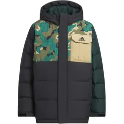 adidas Winter-Daunenjacke Allover Print Block grün Kinder