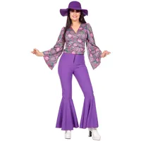 WILBERS & WILBERS 4358-70er Jahre Hippie Bluse mit Mandala Motiv, Flower Power, Disco Oberteil Damen