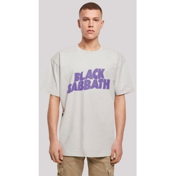 F4NT4STIC T-Shirt Black Sabbath Heavy Metal Band Wavy Logo Black Print grau XL