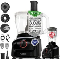 TURBO TRONIC TurboTronic Food Processor schwarz