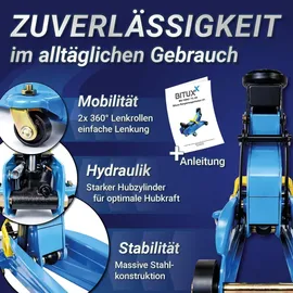 BITUXX Rangierwagenheber Stahl 2T blau
