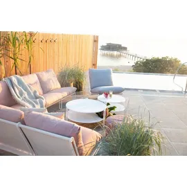 Brafab Loungetisch Blixt 85 x cm Aluminium Weiß