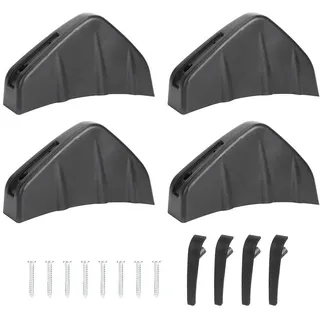 Dingln 4 Stück Heckstoßstange Spoiler, Universal Kohlefaser Heckspoiler Diffusor, Stoßstange Schützen Abdeckung Mit Haifischflosse Aussehen, Auto Zubehör