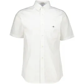 GANT Kurzarmhemd »Regular Fit Popeline Hemd leicht strapazierfähig pflegeleicht«, mit einer kleinen Logostickerei auf der Brusttasche, Gr. XXL - N-Gr, weiß, , 13705148-XXL N-Gr