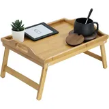 LuxusKollektion Tabletttisch Betttablett Bambus Serviertablett klappbare Füße