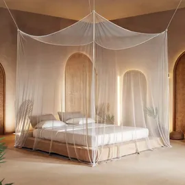 elegancio Moskitonetz XXL 300 x 300 x 250 cm weiß