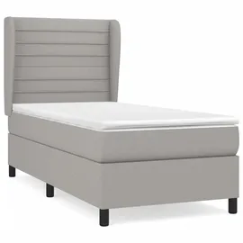 vidaXL Boxspringbett 100 x 200 cm Hellgrau