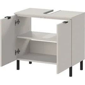 Germania GW-Arcena braun Kaschmir, B:60cm H:56cm T:34cm, Spanplatte, Schränke, Waschbeckenunterschrank, mit Siphonausschnitt