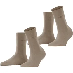 Socken ESPRIT "Uni", Damen, Gr. 35-38, nutmeg mel, Baumwollmischung, unifarben, normal, Socken, aus elastischem Material, atmungsaktiv