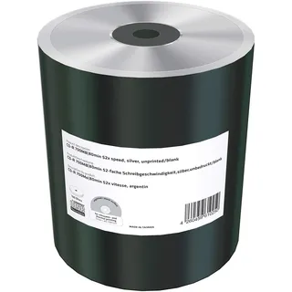 MediaRange CD-R 700MB|80min 52-fache Schreibgeschwindigkeit, Silber, unbedruckt/blank, 100er Pack in Folie (Shrink)