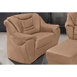 Sessel SIT & MORE "Benson", braun, B:98cm H:94cm T:95cm, NaturLeder, Luxus-Microfaser ALTARA NUBUCK (100% Polyester), Luxus-Kunstleder, Sessel, Polstersessel