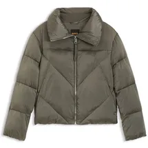 Boss Regular Fit Steppjacke aus schimmerndem Gewebe Modell 'PADILENA', Mud, 36