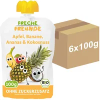 Erdbär Freche Freunde Bio Quetschmus Apfel, Banane, Ananas & Kokosnuss 100 g
