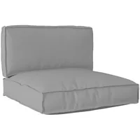 VidaXL 2-teiliges Palettenkissen-Set Grau Oxford-Stoff