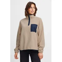Oxmo OXPiala 21800104-ME Damen Sweatshirtpullover, Größe:M, Farbe:Doeskin (151308) -