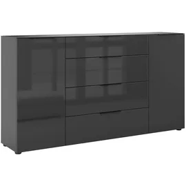 manjana möbel Style 180 x 98,7 x 40 cm Anthrazit / Schwarz